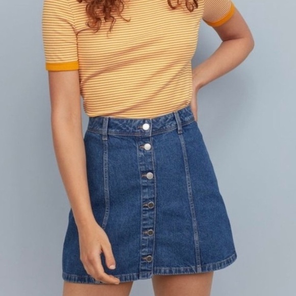 Divided Dresses & Skirts - H&M | Divided | button down front A line mini Denim skirt. Size 6